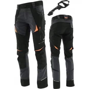 montérky PRACOVNÍ KALHOTY ELASTICKÉ do pasu STRETCH spandex BOZP + 50