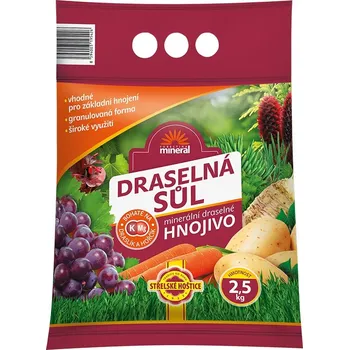 Hnojivo Draselná sůl (minerální hnojivo, granulovaná, 2,5 kg)