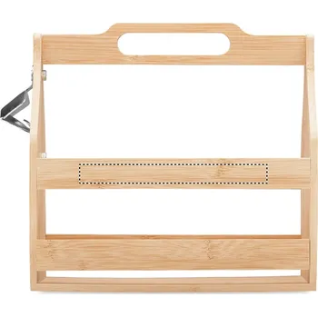 Přepravka na jídlo Bambusová přepravka na 6 lahví 40 BACK, 15x149mm Laserové gravírování, 1 barva