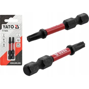 Bit YATO RÁZOVÉ BITY PRO AKU ŠROUBOVÁK 1/4" 50mm TORX T25 2 ks
