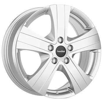 Alu kolo Alu kola SUPER METAL HAMMER, 16x6.5 5x120 ET60, stříbrná (zátěžová)