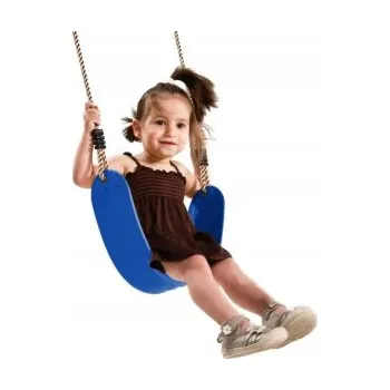 Dětská houpačka Houpačka Sedátko pružné na lanech MODRÉ