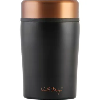 Termoska Termoska na jídlo Vialli Design Fuori Rose Gold 0,5 l černá