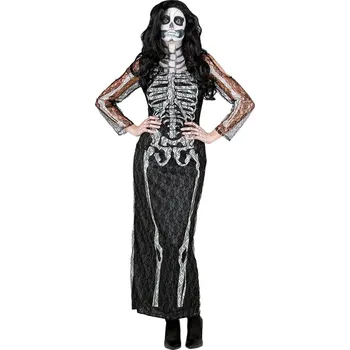 Karnevalový kostým Dámský krajkový kostým kostlivka Velikost: M