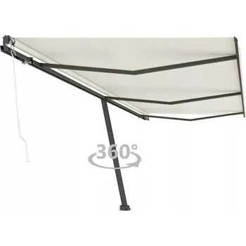 Stínicí technika Shumee Volně stojící automatická markýza 600 x 300 cm krémová
