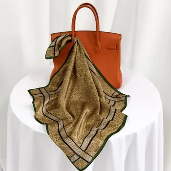 Šátek Hedvábný šátek Řecký vzor 53x53 cm v dárkovém balení, HEDVÁBNÝ SVĚT