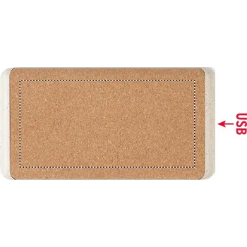 Powerbanka Bezdrátová powerbanka 10000mAh 5 BOTTOM, 55x110mm Laserové gravírování, 1 barva