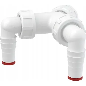 Dvojitá přípojka hadice pračky a myčky s vnějším závitem