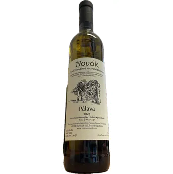 Víno Pálava 2023, výběr z bobulí, Rodinné vinařství Novák Bořetice, polosladké