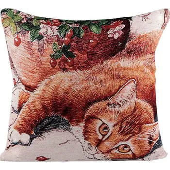 Povlak na polštářek Povlak na polštář ptáček 45x45 cm - 3 červená