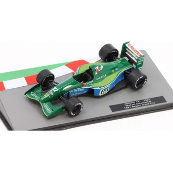 autíčko Centauria Jordan 191 1991 Michael Schumacher 1:43 - Racing Cars časopis s modelem #18 Jordan 191 - kovový model auta 1/43