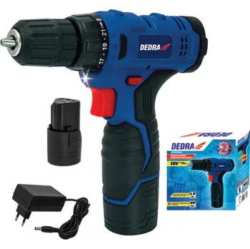 Aku Šroubovák Dedra, 12 V, napájení akumulátorové DED7874