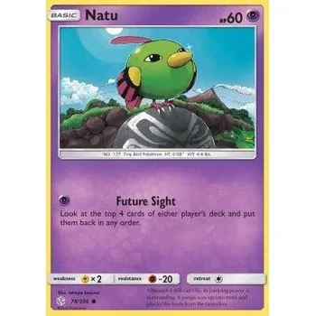 Sběratelská karetní hra Pokémon CEC 078/236 Natu - Cosmic Eclipse Stav: Good, Verze: REVERSE HOLO