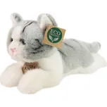 PLYŠ Kočka šedá ležící 20cm mourovaná Eco-Friendly (plyšová hračka)