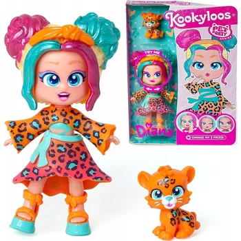 Figurka Panenka KookyLoos Pet Party Sběratelská Figurka 11 cm Diana + Leopard