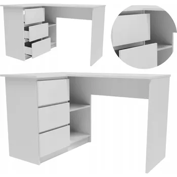 Psací stůl Obdélníkový psací stůl Matkam 124 x 85 x 77 cm bílý