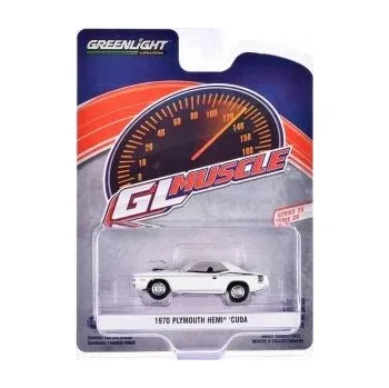 autíčko Plymouth Hemi Cuda 1970 bílá 1:64 Plymouth Hemi Cuda - kovový model auta 1/64