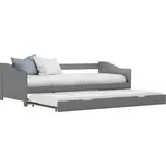 Rám vysouvací postele/pohovky šedý borové dřevo 90 x 200 cm Šedá 283151