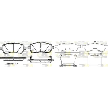 Brzdová destička Roadhouse 21281.02 Sada brzdových destiček, kotoučové brzdy