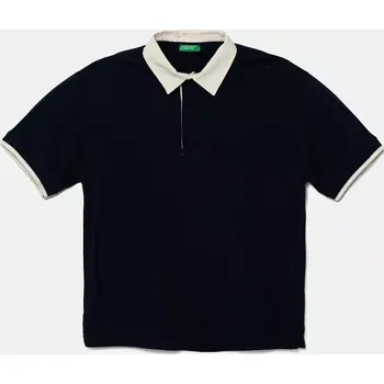 Pánské tričko Bavlněné polo tričko United Colors of Benetton 3MI5C301U.G.Seasonal námořnická modř 59X, vel. 130
