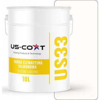 barva na zeď Silikonová fasádní a nástěnná Barva US-Coat 10 l TEPLÁ BÍLÁ F101 matná