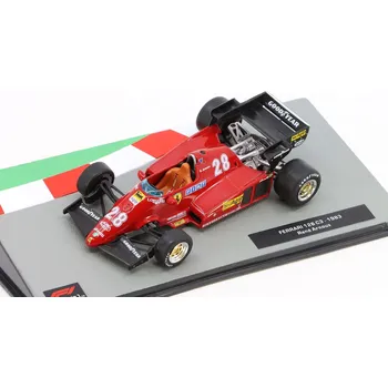 autíčko Centauria Ferrari F1 126 C3 N 28 Season 1983 Rene Arnoux 1:43 - časopis s modelem Ferrari F1 126c3 N 28 - kovový model auta