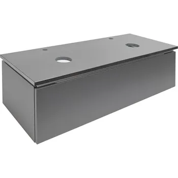 Koupelnový nábytek SAT Koupelnová skříňka s žulovou krycí deskou SAT Feel 120x30x46 cm antracit mat SATFEEL120ANTZ SATFEEL120ANTZ