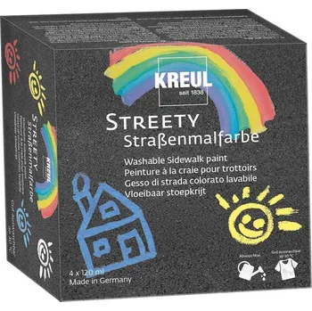 Olejová barva Sada Tekutá křída KREUL Streety 4 x 120 ml, KREUL