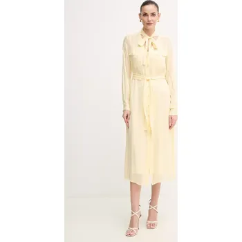 Dámské šaty Šaty Twinset žlutá barva, midi, 251TP2260 10X, vel. 38
