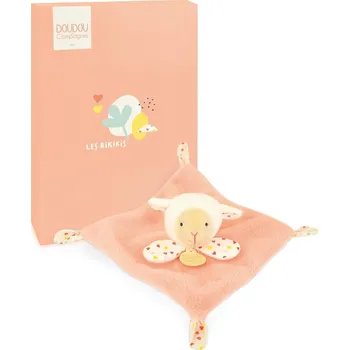 Hračka pro nejmenší Doudou et Compagnie Paris Doudou Plyšový muchláček oranžový Ovečka 19 cm