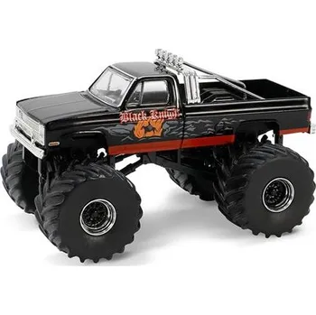 autíčko Chevrolet Silverado Pick-Up Monster Truck Black Knight 1987 1:64 Chevrolet Silverado - kovový model 1/64