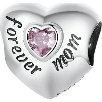 Přívěsek Stříbrný přívěsek korálek na náramek FOREVER MOM