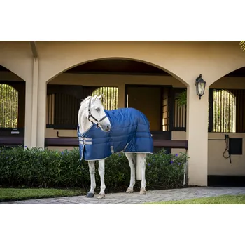 Deka pro koně Deka stájová Amigo Ripstop Insulator, 50 g, navy/titanium grey Délka zad: 145 cm