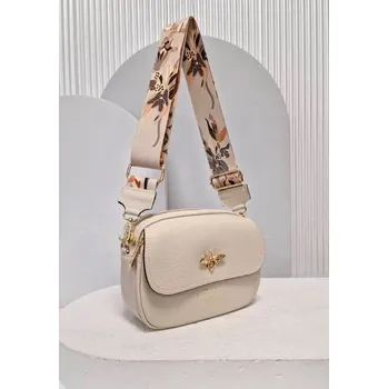 Kabelka Kožená Crossbody EGO béžová