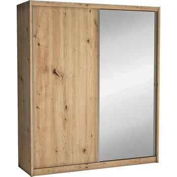 Šatní skříň Šatní skříň MACI | 208 cm | se zrcadlem | artisan