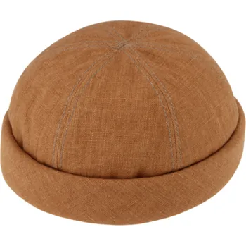 Čepice Fiebig - Headwear since 1903 Lněná čepice - Docker skořicová - 8821108 Velikost: 59 cm (L)