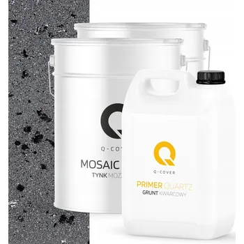 Omítka MOZAIKOVÁ OMÍTKA TMAVĚ ŠEDÁ S ČERNOU SLÍDOU M06 EXTERIÉROVÁ 2x 12,5KG + ZÁKLADNÍ NÁTĚR