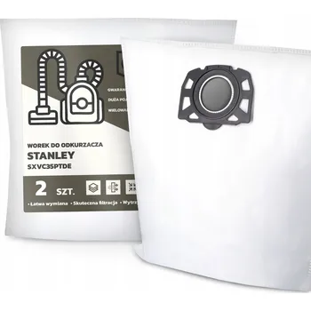 Sáček do vysavače 2x SÁČEK do VYSAVAČE Stanley SXVC35PTDE SYNTETICKÝ TEXTILNÍ SÁČKY G9