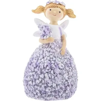 Casa de Engel Polyresinová víla s fialovými květy 12/108