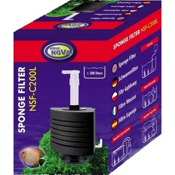 Akvarijní technika AQUA NOVA Rohový molitanový filtr NSF-C200L