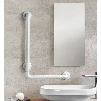 Madlo do koupelny Rohové madlo 90 st. pro invalidy fi 35mm 60 cm bílé