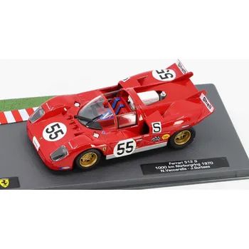 autíčko Centauria Ferrari 512S Spider Team Sefac #55 1970 1:43 - časopis s modelem Ferrari 512S Spider - kovový model auta
