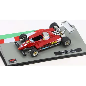 autíčko Centauria Ferrari F1 126c2 #28 Monza Italy Gp 1982 Mario Andretti 1:43 - časopis s modelem Ferrari F1 #28 - kovový model auta