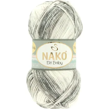 Příze Nako Elit Baby Mini Batik 32461 šedá a bílá