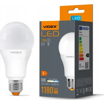 Žárovka LED žárovka 12W E27 A60 1180lm studená bílá VIDEX