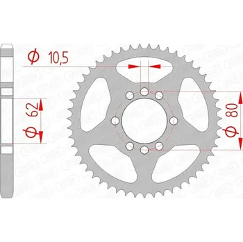Nářadí na motocykly Řetězové kolo AFAM 12204-49
