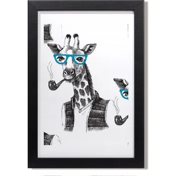 Obraz Obraz v rámu na zeď Žirafy dýmka vzor 20x30