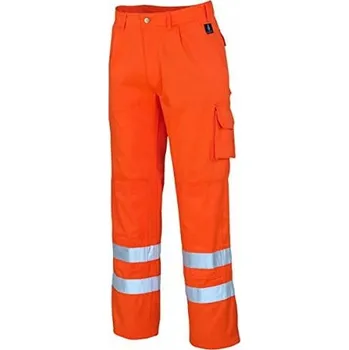 Pracovní obuv MASCOT IOWA VÝSTRAŽNÉ PRACOVNÍ KALHOTY 90 C46 S ORANŽOVÉ