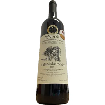 Víno Rulandské modré 2023, výběr z hroznů, Rodinné vinařství Novák Bořetice, suché