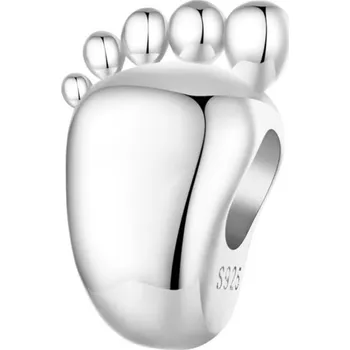 Přívěsek Stříbrný přívěsek korálek dětská stopa